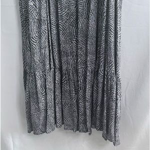 Spaghetti Strap Black and White Maxi Dress